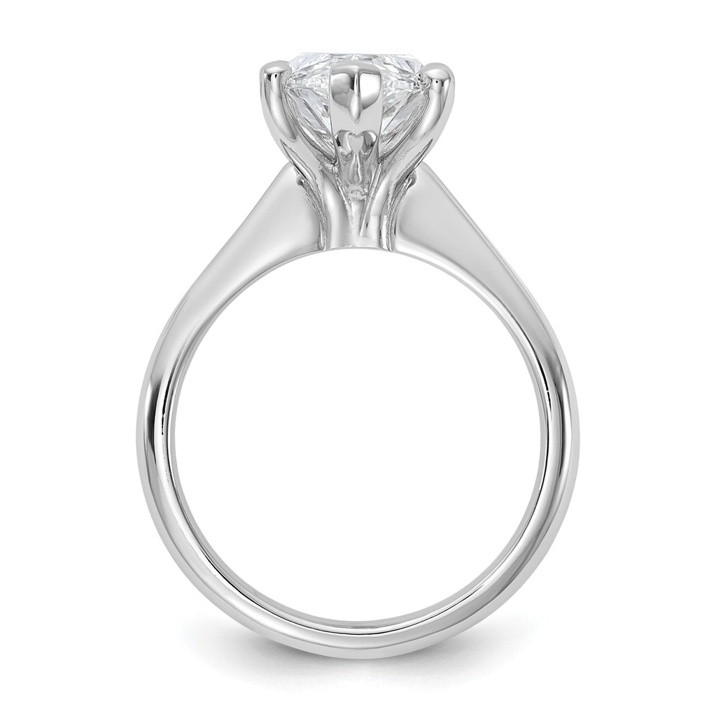 14k Two-Tone Gold 2ct Cert Lab Grown Diamond VS+ F+ Marquise 8X Complete Solitaire Ring Size 5 – Elegant Jewelry Gift for Birthday, Anniversary, Engagement, Wedding