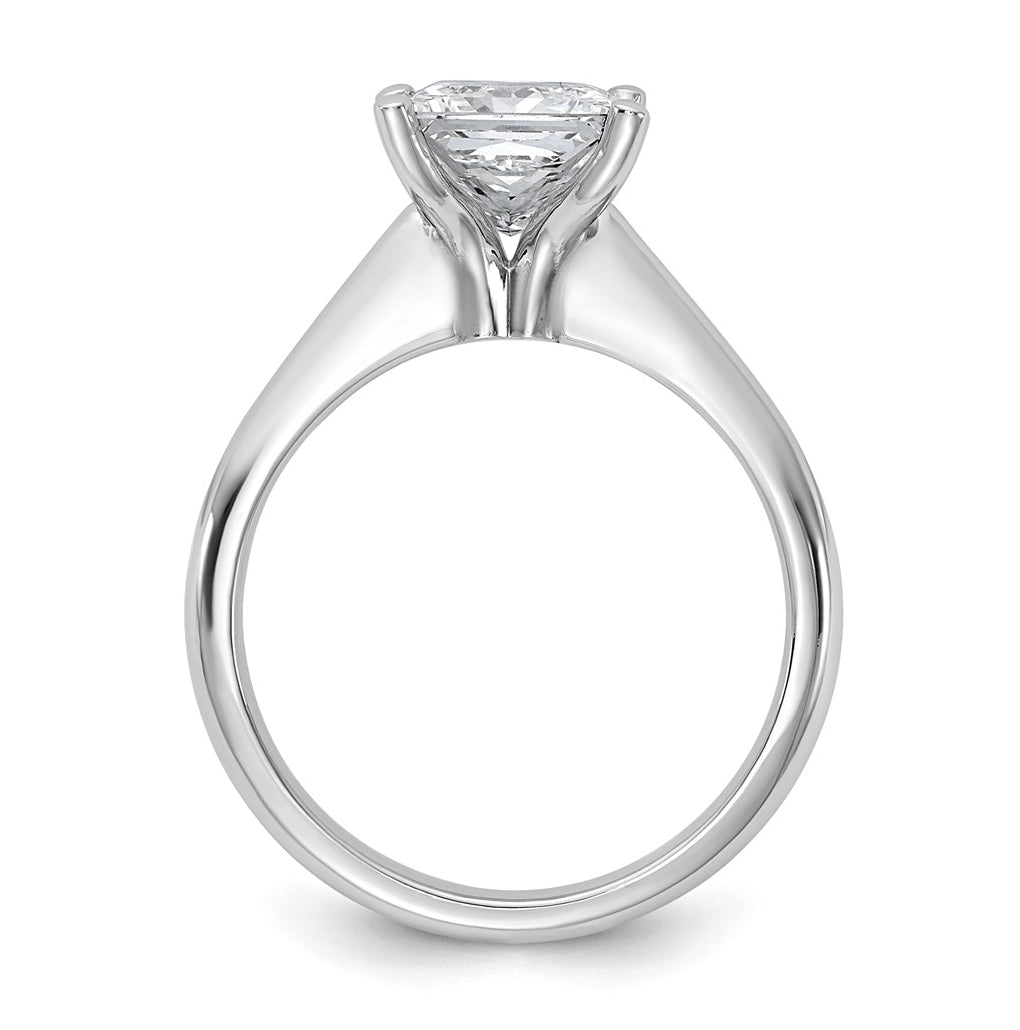 14k Two-Tone Gold 2ct Cert Lab Grown Diamond VS+ F+ Princess 8X Complete Solitaire Ring Size 5 – Elegant Jewelry Gift for Birthday, Anniversary, Engagement, Wedding