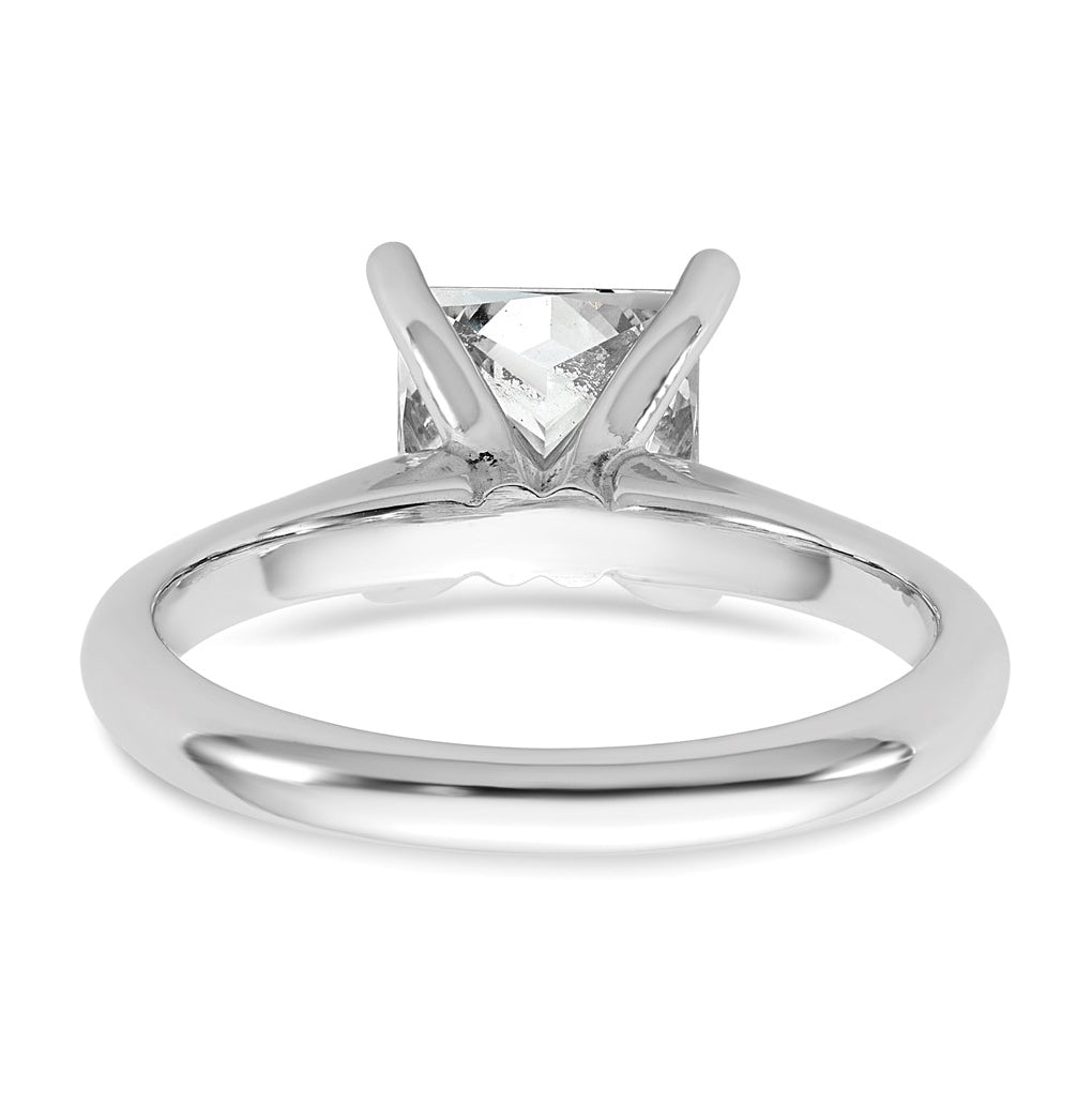 14k Two-Tone Gold 2ct Cert Lab Grown Diamond VS+ F+ Princess 8X Complete Solitaire Ring Size 5 – Elegant Jewelry Gift for Birthday, Anniversary, Engagement, Wedding