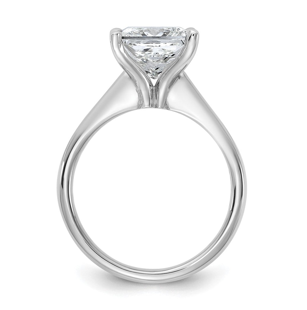 14k Two-Tone Gold 2ct Cert Lab Grown Diamond VS+ F+ Princess 8X Complete Solitaire Ring Size 5 – Elegant Jewelry Gift for Birthday, Anniversary, Engagement, Wedding