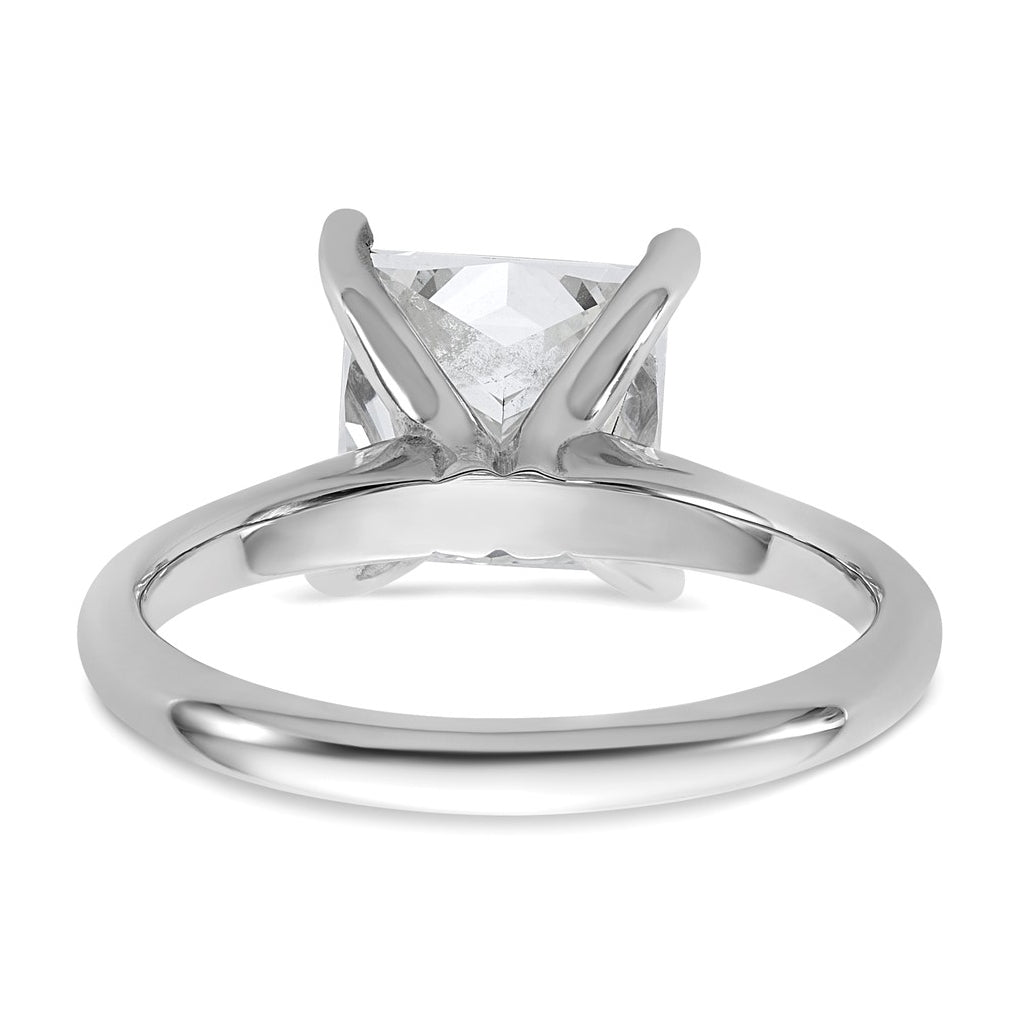 14k Two-Tone Gold 2ct Cert Lab Grown Diamond VS+ F+ Princess 8X Complete Solitaire Ring Size 5 – Elegant Jewelry Gift for Birthday, Anniversary, Engagement, Wedding