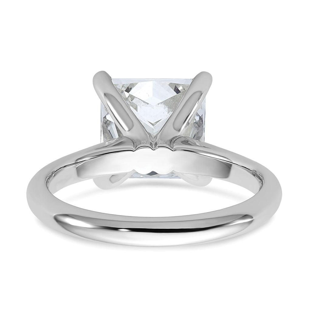 14k Two-Tone Gold 2ct Cert Lab Grown Diamond VS+ F+ Princess 8X Complete Solitaire Ring Size 5 – Elegant Jewelry Gift for Birthday, Anniversary, Engagement, Wedding