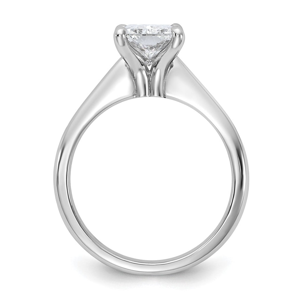 14k Two-Tone Gold 2ct Cert Lab Grown Diamond VS+ F+ Radiant 8X Complete Solitaire Ring Size 5 – Elegant Jewelry Gift for Birthday, Anniversary, Engagement, Wedding