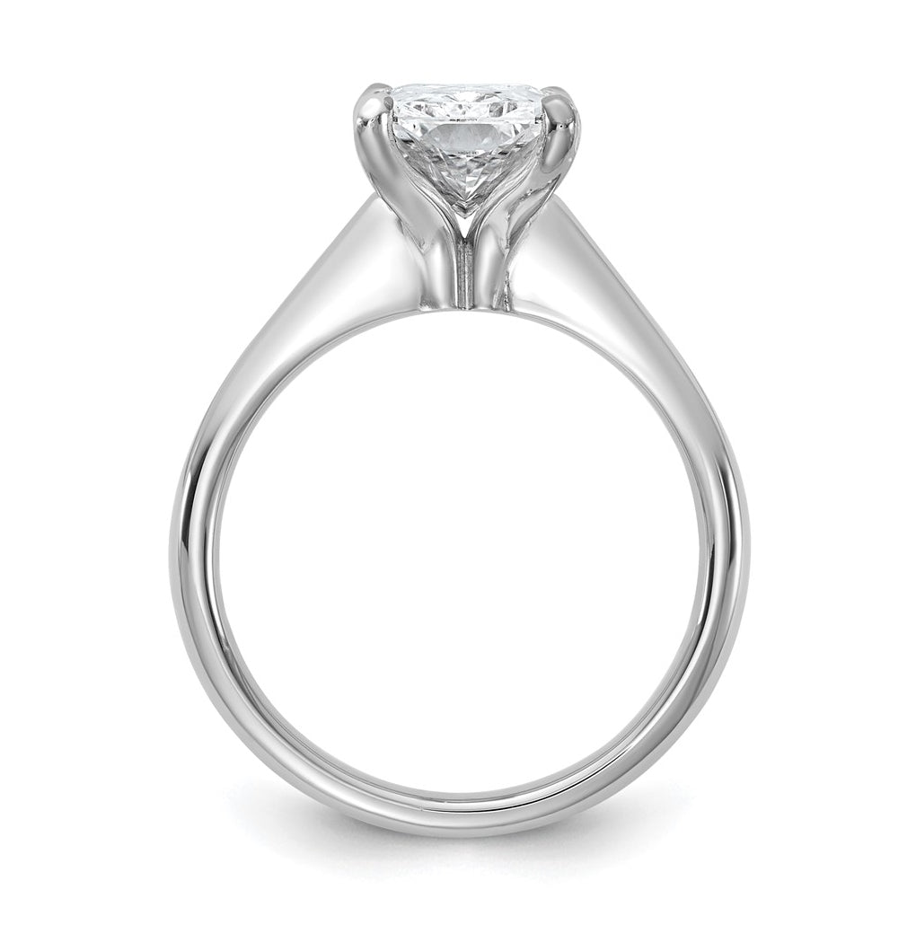14k Two-Tone Gold 2ct Cert Lab Grown Diamond VS+ F+ Radiant 8X Complete Solitaire Ring Size 5 – Elegant Jewelry Gift for Birthday, Anniversary, Engagement, Wedding