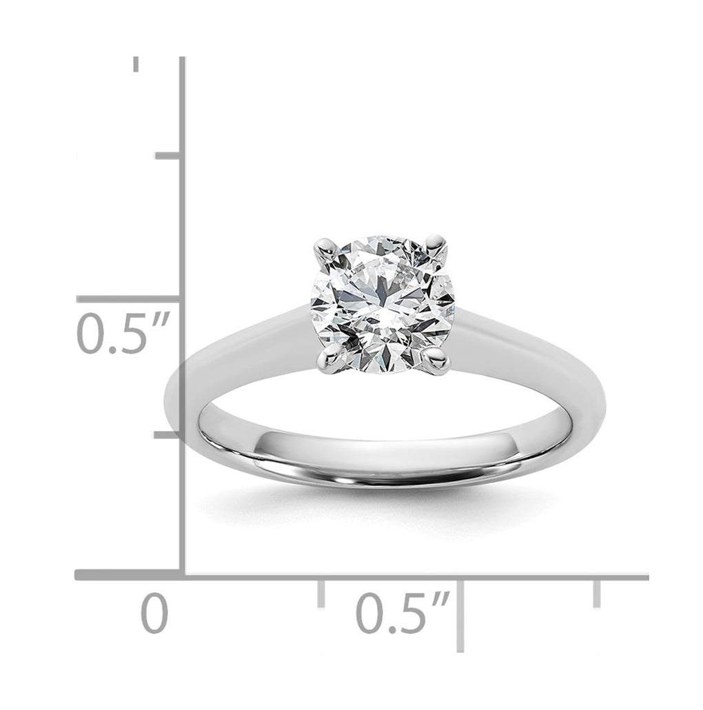 14k Two-Tone Gold 2ct Cert Lab Grown Diamond VS+ F+ Round 8X Complete Solitaire Ring Size 5 – Elegant Jewelry Gift for Birthday, Anniversary, Engagement, Wedding