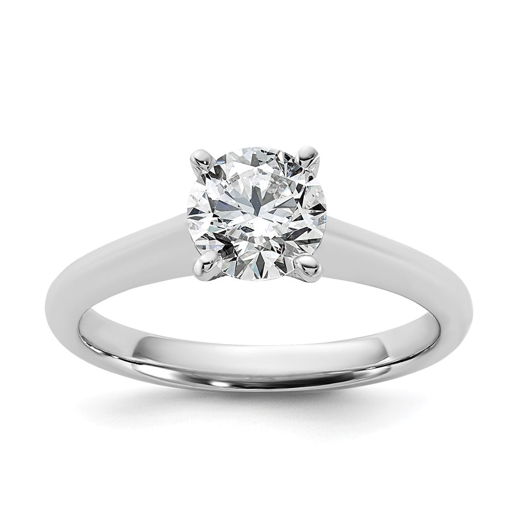 14k Two-Tone Gold 2ct Cert Lab Grown Diamond VS+ F+ Round 8X Complete Solitaire Ring Size 5 – Elegant Jewelry Gift for Birthday, Anniversary, Engagement, Wedding