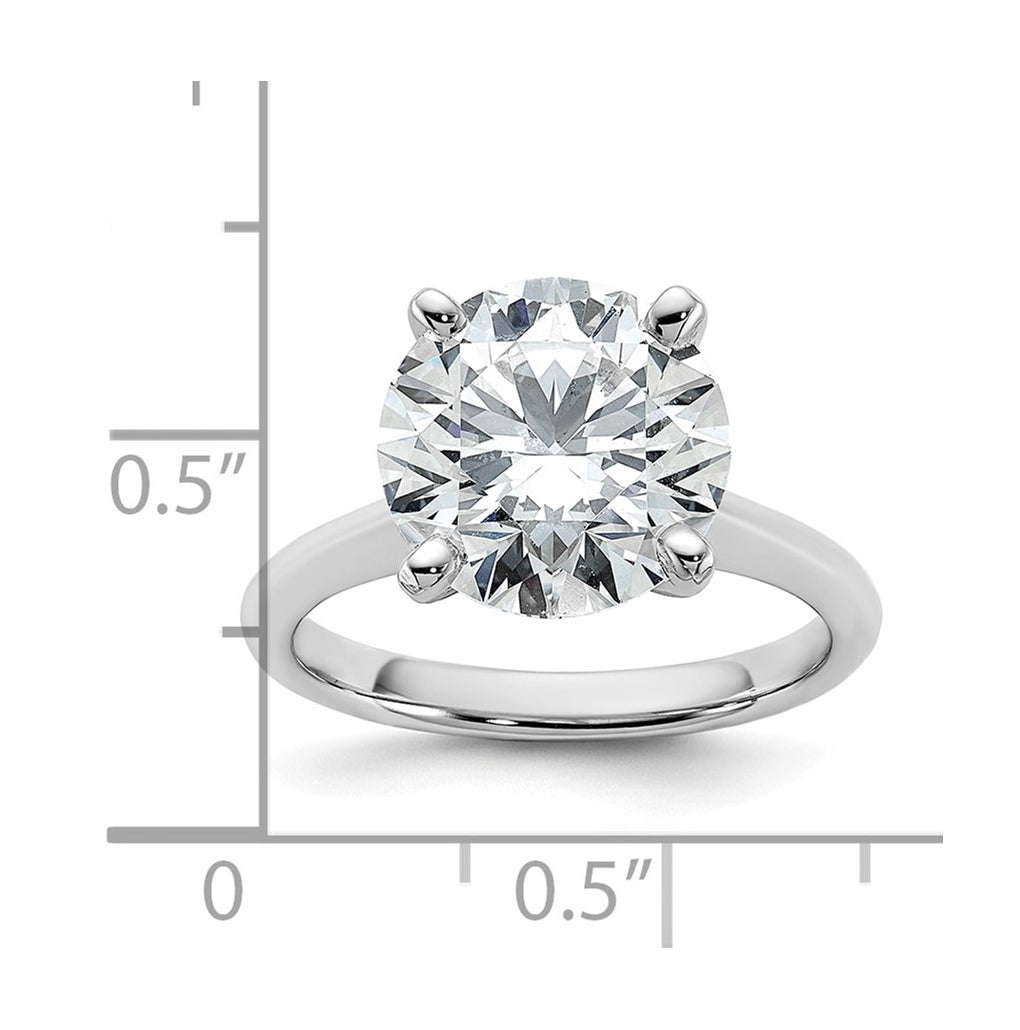 14k Two-Tone Gold 2ct Cert Lab Grown Diamond VS+ F+ Round 8X Complete Solitaire Ring Size 5 – Elegant Jewelry Gift for Birthday, Anniversary, Engagement, Wedding
