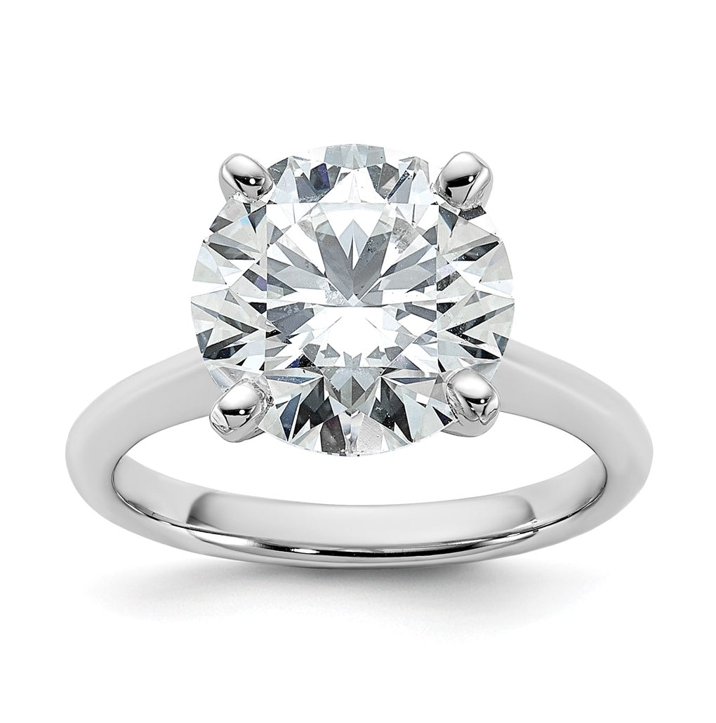 14k Two-Tone Gold 2ct Cert Lab Grown Diamond VS+ F+ Round 8X Complete Solitaire Ring Size 5 – Elegant Jewelry Gift for Birthday, Anniversary, Engagement, Wedding