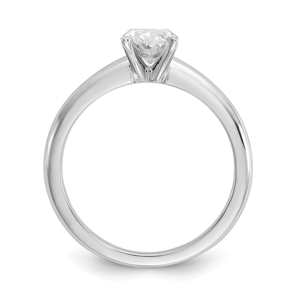 14k Two-Tone Gold 2ct Cert Lab Grown Diamond VS+ F+ Oval 8X Complete Solitaire Ring Size 5 – Elegant Jewelry Gift for Birthday, Anniversary, Engagement, Wedding