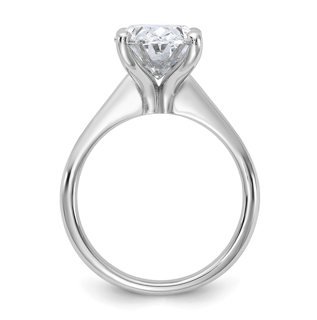 14k Two-Tone Gold 2ct Cert Lab Grown Diamond VS+ F+ Oval 8X Complete Solitaire Ring Size 5 – Elegant Jewelry Gift for Birthday, Anniversary, Engagement, Wedding