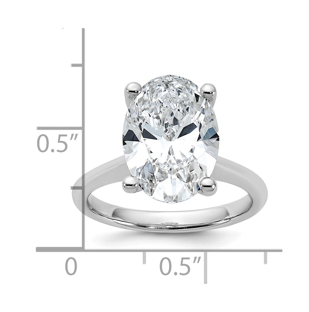 14k Two-Tone Gold 2ct Cert Lab Grown Diamond VS+ F+ Oval 8X Complete Solitaire Ring Size 5 – Elegant Jewelry Gift for Birthday, Anniversary, Engagement, Wedding