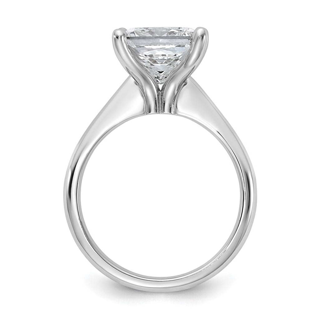 14k Two-Tone Gold 2ct Cert Lab Grown Diamond VS+ F+ Princess 8X Complete Solitaire Ring Size 5 – Elegant Jewelry Gift for Birthday, Anniversary, Engagement, Wedding