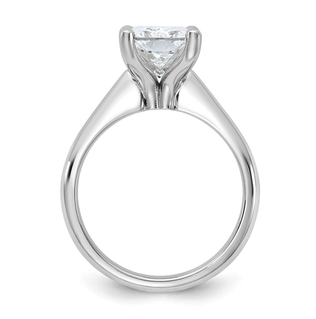 14k Two-Tone Gold 2ct Cert Lab Grown Diamond VS+ F+ Radiant 8X Complete Solitaire Ring Size 5 – Elegant Jewelry Gift for Birthday, Anniversary, Engagement, Wedding