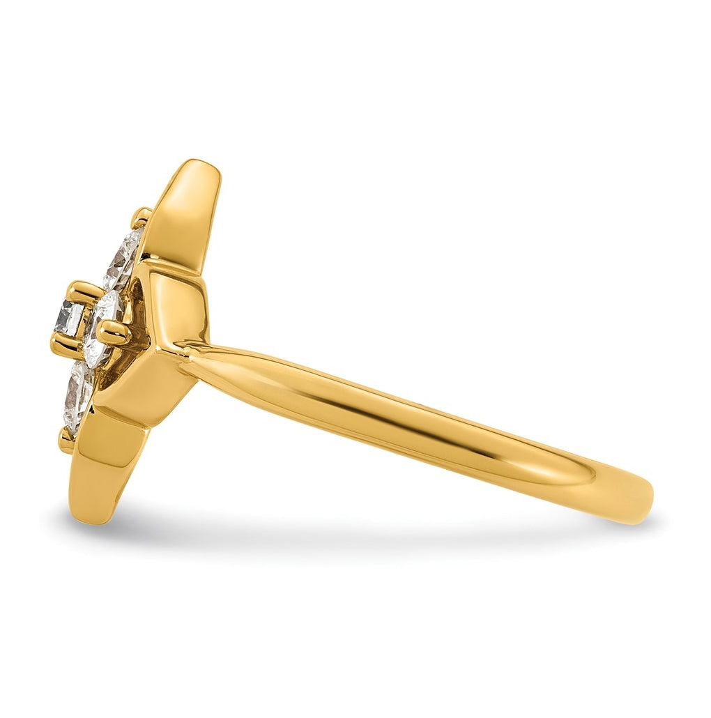 10k Yellow Gold 1/2ct. Lab Grown Diamond VS+ F+ Complete Fashion Ring – Elegant Jewelry Gift for Birthday, Anniversary, Engagement, Wedding