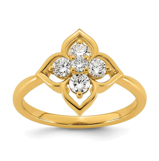 10k Yellow Gold 1/2ct. Lab Grown Diamond VS+ F+ Complete Fashion Ring – Elegant Jewelry Gift for Birthday, Anniversary, Engagement, Wedding