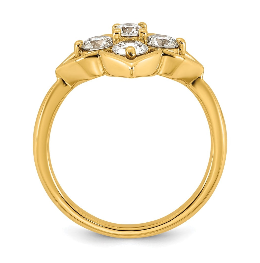 10k Yellow Gold 1/2ct. Lab Grown Diamond VS+ F+ Complete Fashion Ring – Elegant Jewelry Gift for Birthday, Anniversary, Engagement, Wedding