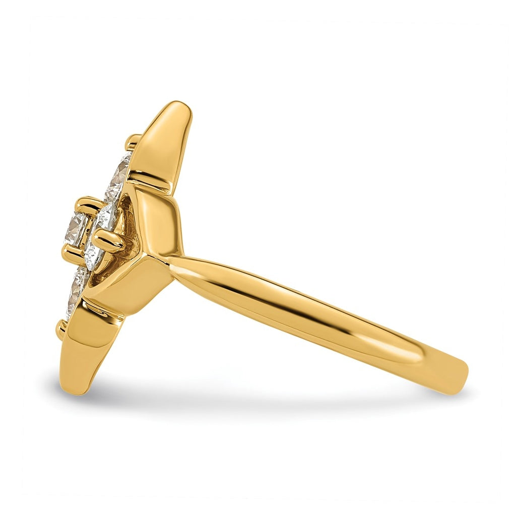 10k Yellow Gold 1/2ct. Lab Grown Diamond VS+ F+ Complete Fashion Ring – Elegant Jewelry Gift for Birthday, Anniversary, Engagement, Wedding