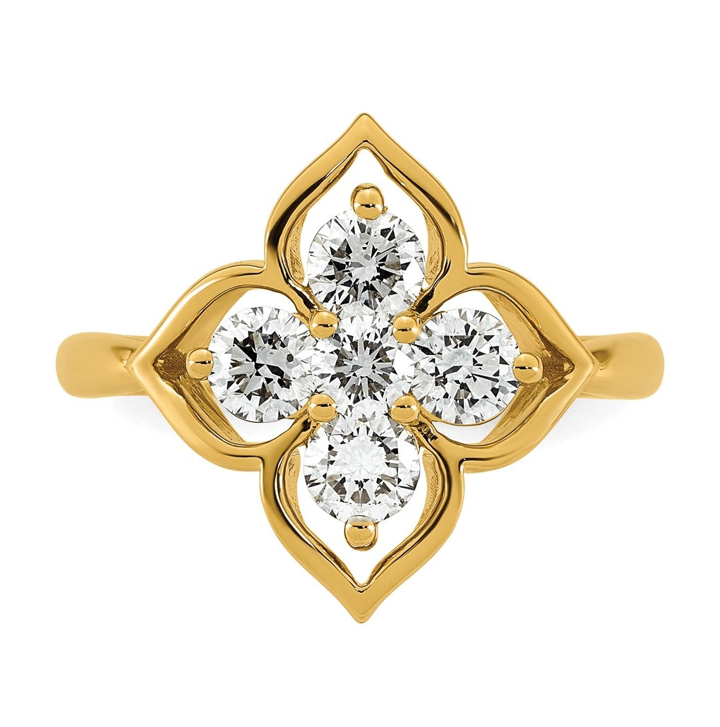 10k Yellow Gold 1/2ct. Lab Grown Diamond VS+ F+ Complete Fashion Ring – Elegant Jewelry Gift for Birthday, Anniversary, Engagement, Wedding