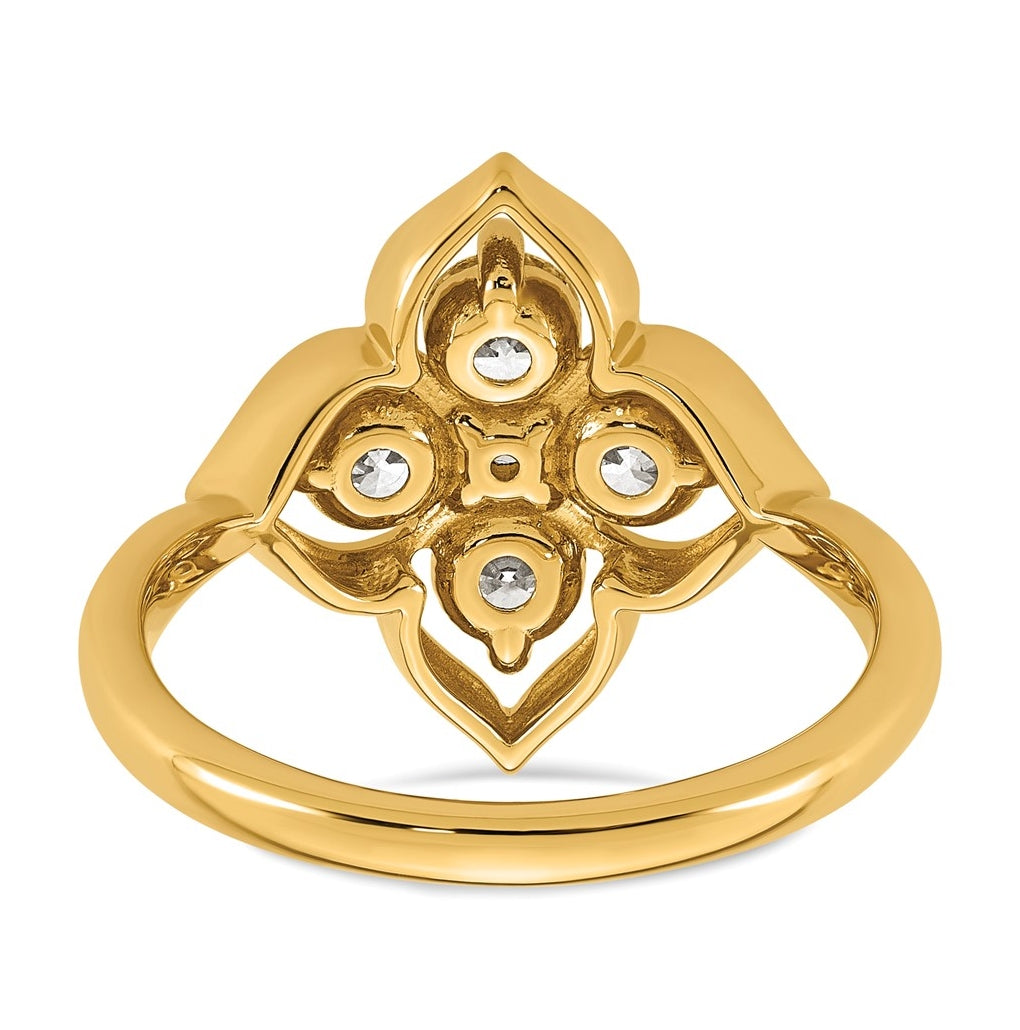 10k Yellow Gold 1/2ct. Lab Grown Diamond VS+ F+ Complete Fashion Ring – Elegant Jewelry Gift for Birthday, Anniversary, Engagement, Wedding