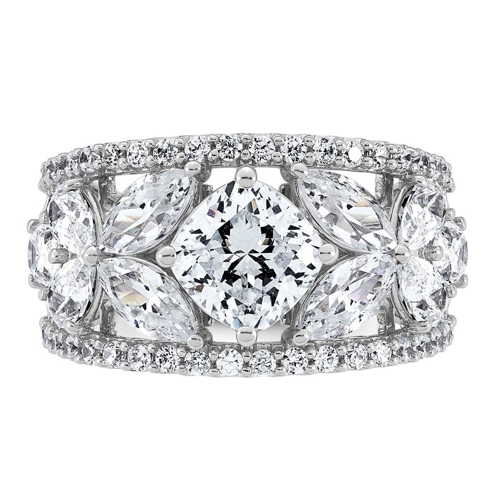 14k White Gold Lab Grown Diamond VS+ F+ 4.5ct Complete Anniversary Band – Elegant Jewelry Gift for Birthday, Anniversary, Engagement, Wedding