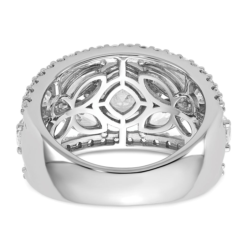 14k White Gold Lab Grown Diamond VS+ F+ 4.5ct Complete Anniversary Band – Elegant Jewelry Gift for Birthday, Anniversary, Engagement, Wedding