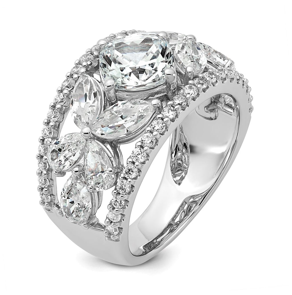 14k White Gold Lab Grown Diamond VS+ F+ 4.5ct Complete Anniversary Band – Elegant Jewelry Gift for Birthday, Anniversary, Engagement, Wedding