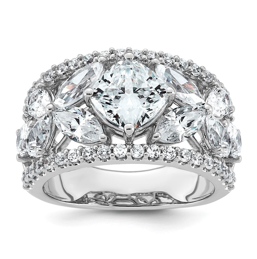 14k White Gold Lab Grown Diamond VS+ F+ 4.5ct Complete Anniversary Band – Elegant Jewelry Gift for Birthday, Anniversary, Engagement, Wedding