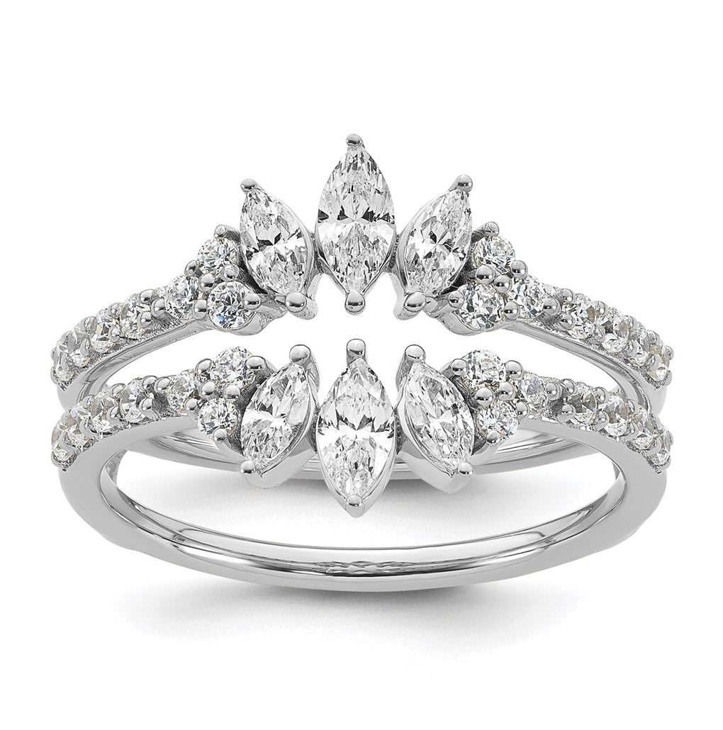 14k Yellow Gold 1ct Lab Grown Diamond VS+ F+ Fancy Wedding Ring Guard – Elegant Jewelry Gift for Birthday, Anniversary, Engagement, Wedding