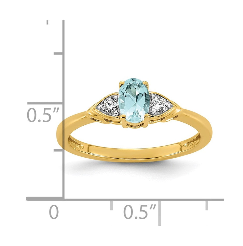 14K Yellow Gold Amethyst & 1/10 carat Lab Grown Diamond VS/SI+ G+ February Birthstone Complete Ring – Elegant Jewelry Gift for Birthday, Anniversary, Engagement, Wedding