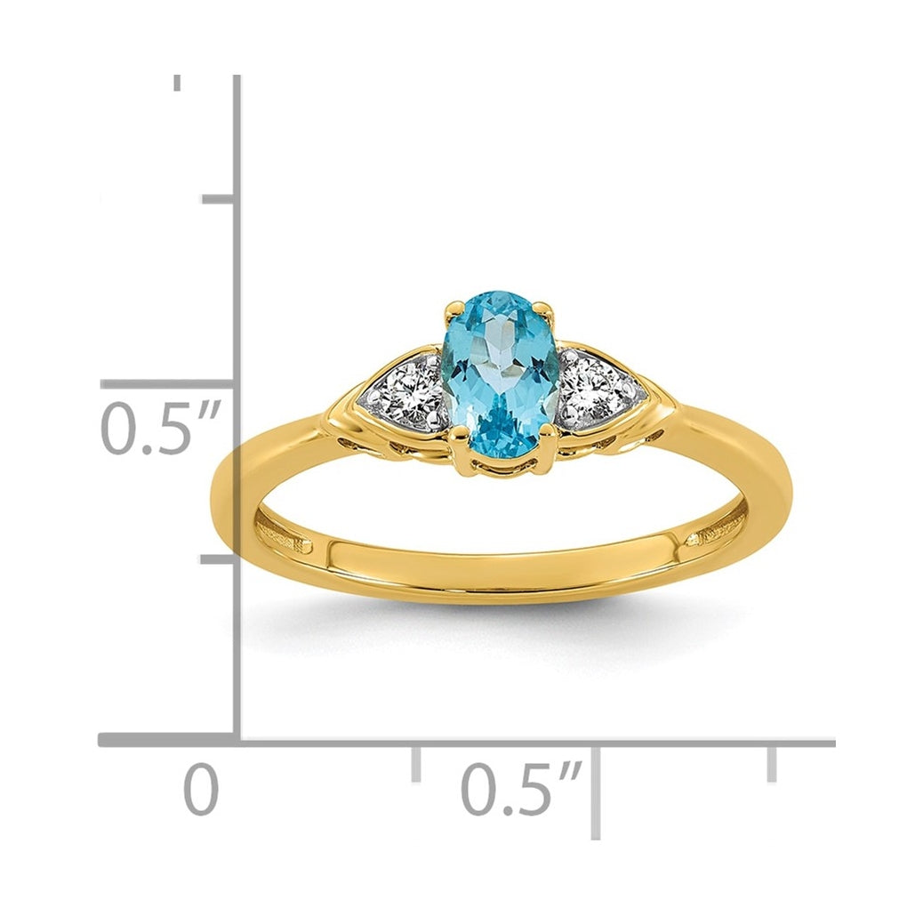 14K Yellow Gold Amethyst & 1/10 carat Lab Grown Diamond VS/SI+ G+ February Birthstone Complete Ring – Elegant Jewelry Gift for Birthday, Anniversary, Engagement, Wedding