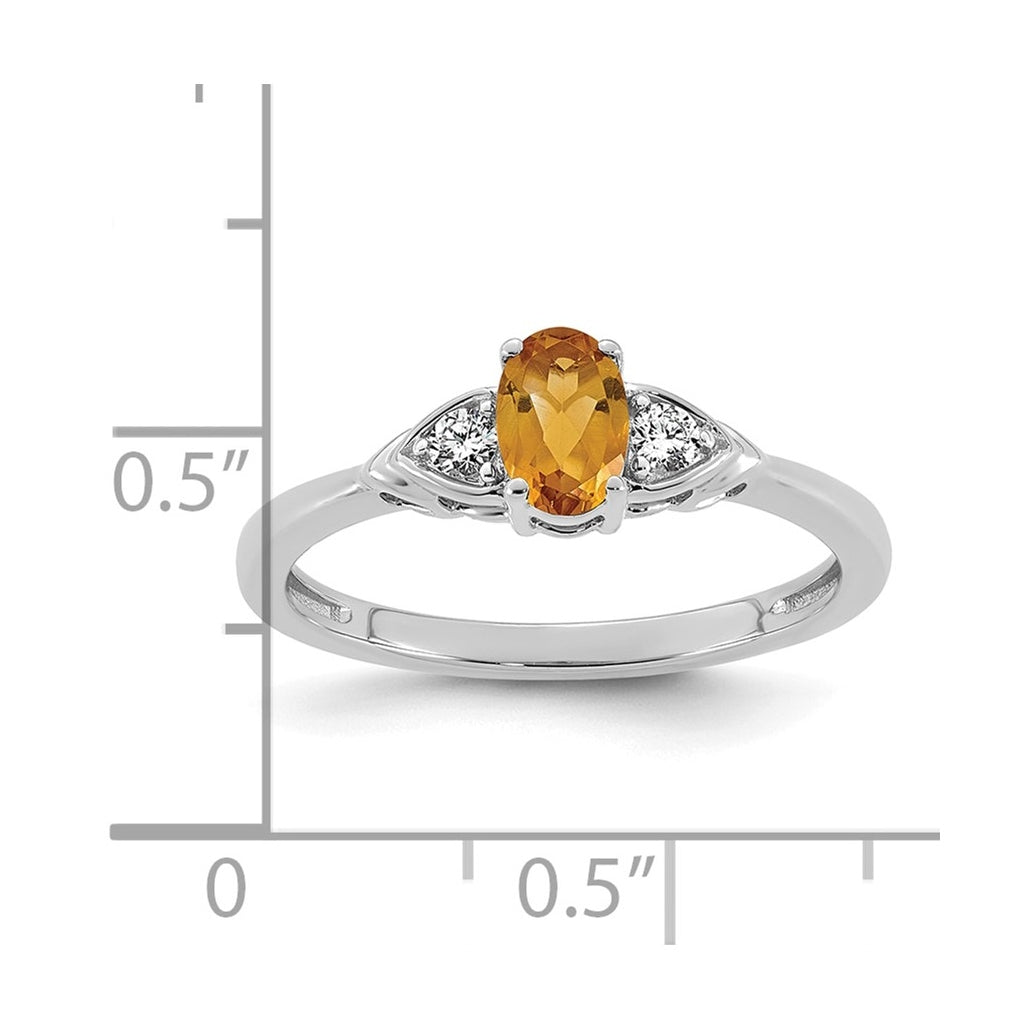 14K Yellow Gold Amethyst & 1/10 carat Lab Grown Diamond VS/SI+ G+ February Birthstone Complete Ring – Elegant Jewelry Gift for Birthday, Anniversary, Engagement, Wedding