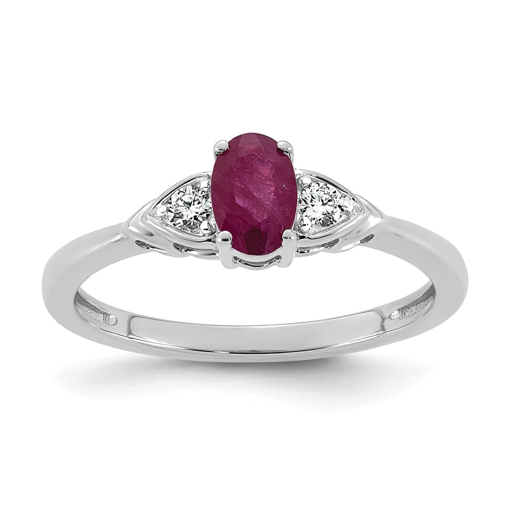 14K Yellow Gold Amethyst & 1/10 carat Lab Grown Diamond VS/SI+ G+ February Birthstone Complete Ring – Elegant Jewelry Gift for Birthday, Anniversary, Engagement, Wedding