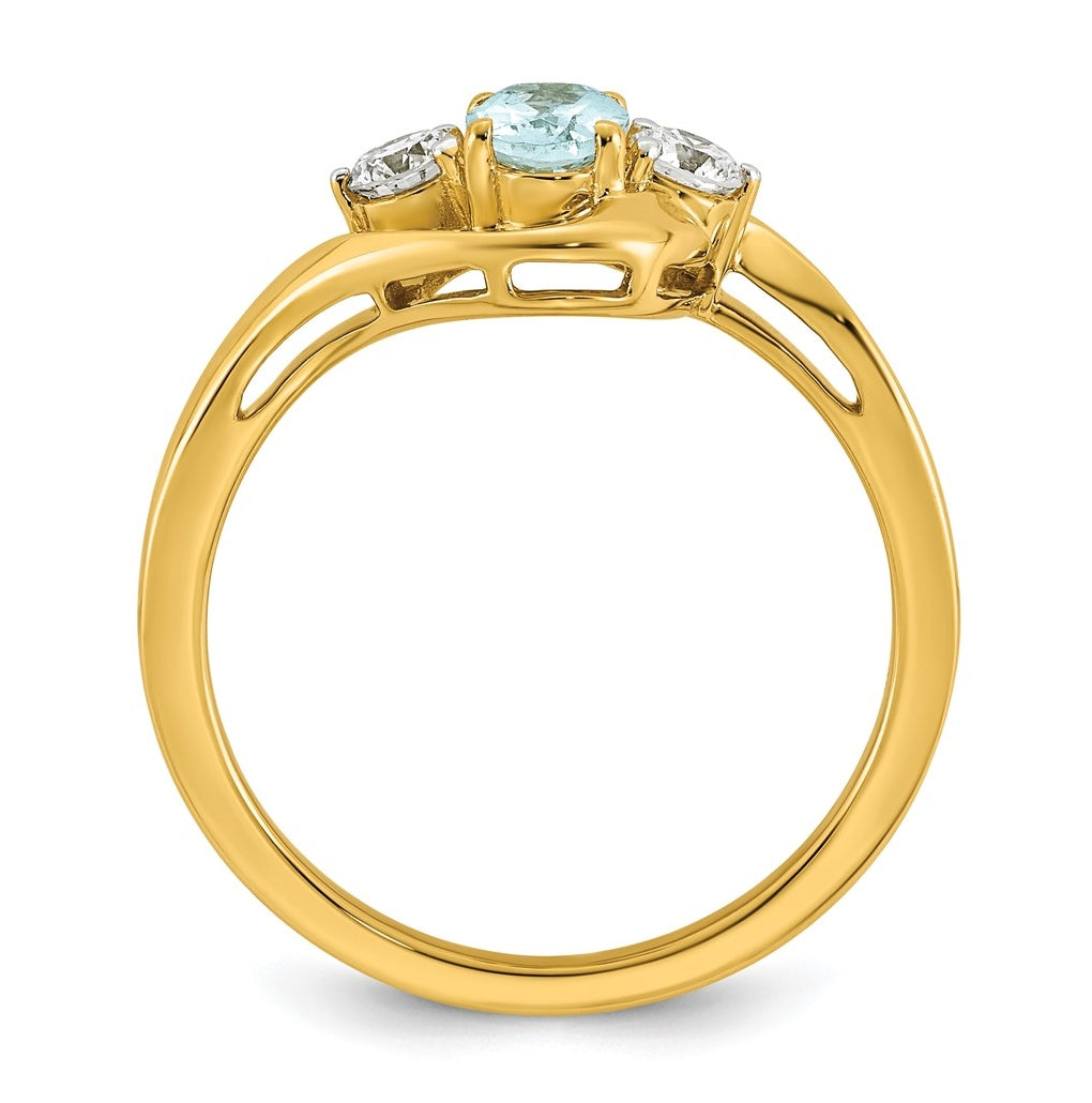 14K Yellow Gold Amethyst & 1/5 carat Lab Grown Diamond VS/SI+ G+ February Birthstone Complete Ring – Elegant Jewelry Gift for Birthday, Anniversary, Engagement, Wedding