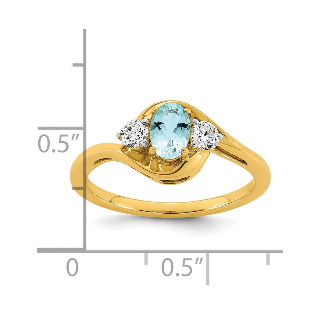14K Yellow Gold Amethyst & 1/5 carat Lab Grown Diamond VS/SI+ G+ February Birthstone Complete Ring – Elegant Jewelry Gift for Birthday, Anniversary, Engagement, Wedding