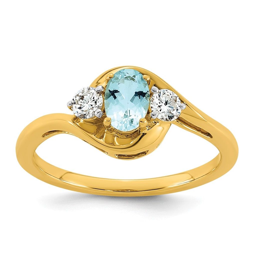 14K Yellow Gold Amethyst & 1/5 carat Lab Grown Diamond VS/SI+ G+ February Birthstone Complete Ring – Elegant Jewelry Gift for Birthday, Anniversary, Engagement, Wedding