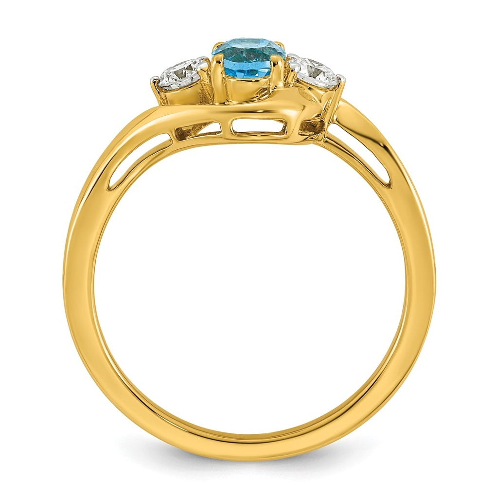 14K Yellow Gold Amethyst & 1/5 carat Lab Grown Diamond VS/SI+ G+ February Birthstone Complete Ring – Elegant Jewelry Gift for Birthday, Anniversary, Engagement, Wedding