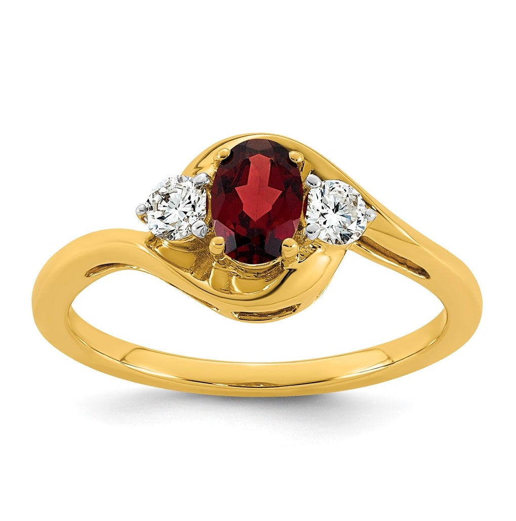 14K Yellow Gold Amethyst & 1/5 carat Lab Grown Diamond VS/SI+ G+ February Birthstone Complete Ring – Elegant Jewelry Gift for Birthday, Anniversary, Engagement, Wedding