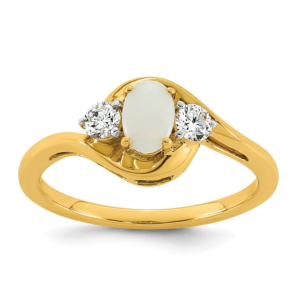 14K Yellow Gold Amethyst & 1/5 carat Lab Grown Diamond VS/SI+ G+ February Birthstone Complete Ring – Elegant Jewelry Gift for Birthday, Anniversary, Engagement, Wedding