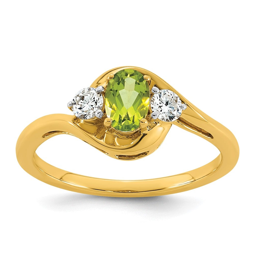 14K Yellow Gold Amethyst & 1/5 carat Lab Grown Diamond VS/SI+ G+ February Birthstone Complete Ring – Elegant Jewelry Gift for Birthday, Anniversary, Engagement, Wedding
