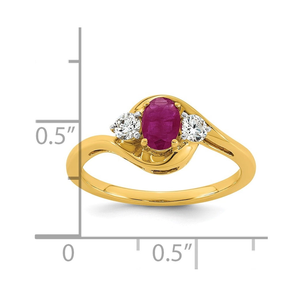 14K Yellow Gold Amethyst & 1/5 carat Lab Grown Diamond VS/SI+ G+ February Birthstone Complete Ring – Elegant Jewelry Gift for Birthday, Anniversary, Engagement, Wedding