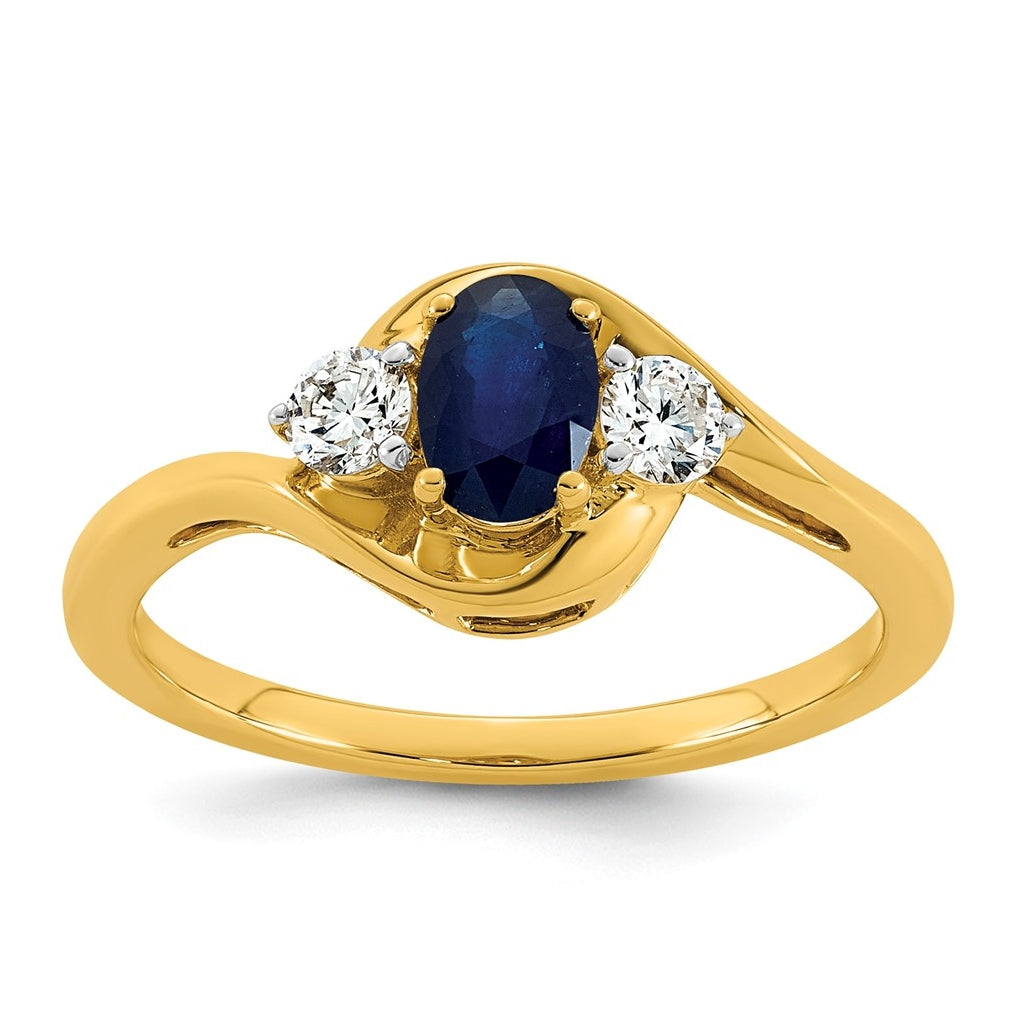 14K Yellow Gold Amethyst & 1/5 carat Lab Grown Diamond VS/SI+ G+ February Birthstone Complete Ring – Elegant Jewelry Gift for Birthday, Anniversary, Engagement, Wedding