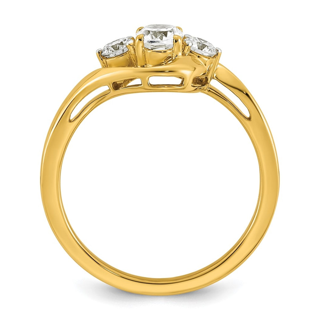 14K Yellow Gold Amethyst & 1/5 carat Lab Grown Diamond VS/SI+ G+ February Birthstone Complete Ring – Elegant Jewelry Gift for Birthday, Anniversary, Engagement, Wedding
