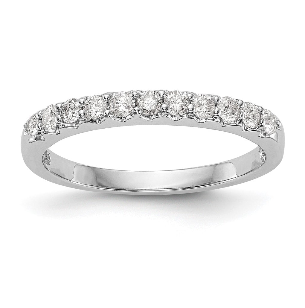 10k White Gold 1/3 ct Lab Grown Diamond VS/SI+ G+ Complete Band Size 5 – Elegant Jewelry Gift for Birthday, Anniversary, Engagement, Wedding