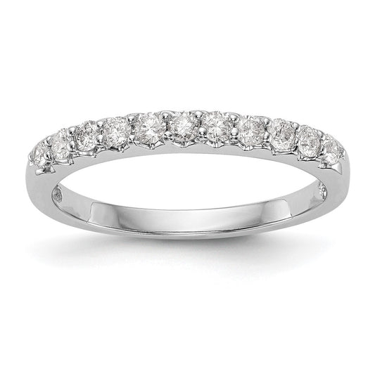 10k White Gold 1/3 ct Lab Grown Diamond VS/SI+ G+ Complete Band Size 5 – Elegant Jewelry Gift for Birthday, Anniversary, Engagement, Wedding