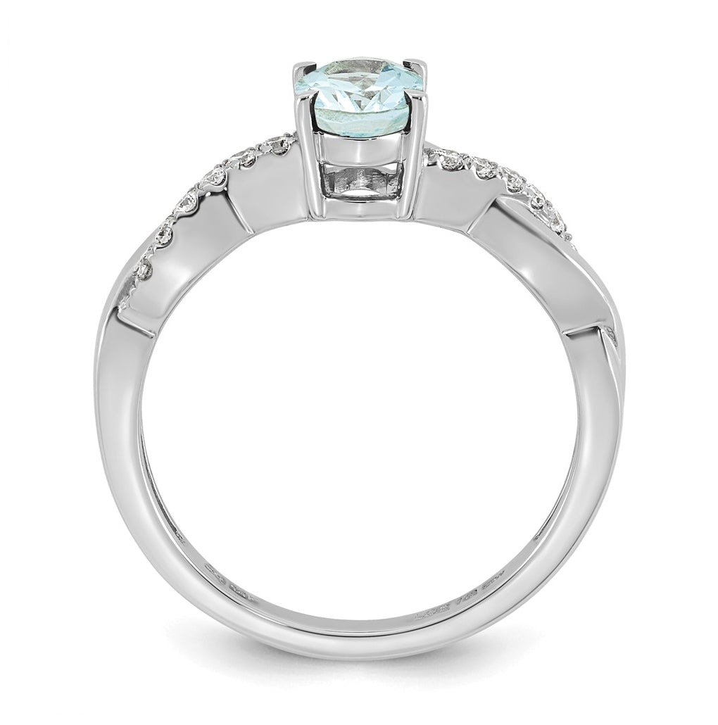 14K White Gold Oval Amethyst & Lab Grown Diamond VS/SI+ G+ February Birthstone Complete Ring – Elegant Jewelry Gift for Birthday, Anniversary, Engagement, Wedding