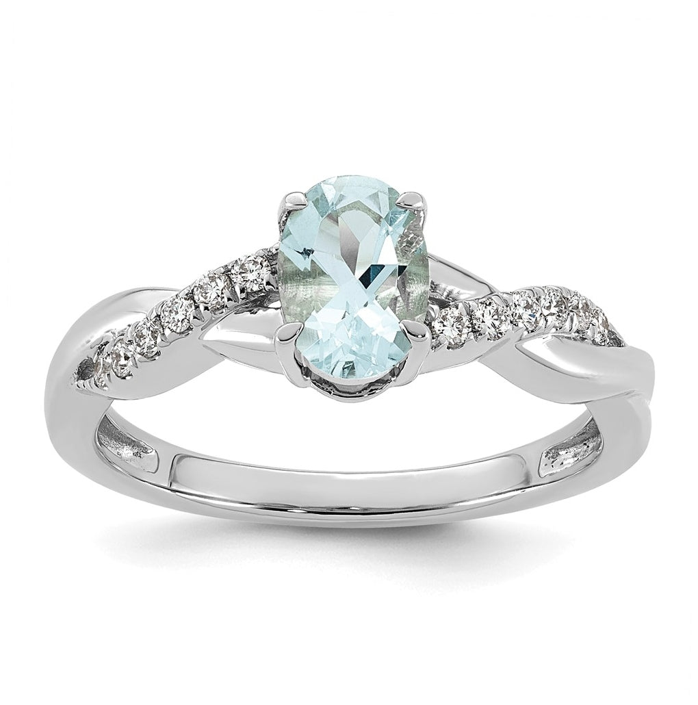 14K White Gold Oval Amethyst & Lab Grown Diamond VS/SI+ G+ February Birthstone Complete Ring – Elegant Jewelry Gift for Birthday, Anniversary, Engagement, Wedding