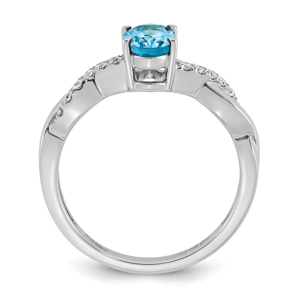 14K White Gold Oval Amethyst & Lab Grown Diamond VS/SI+ G+ February Birthstone Complete Ring – Elegant Jewelry Gift for Birthday, Anniversary, Engagement, Wedding