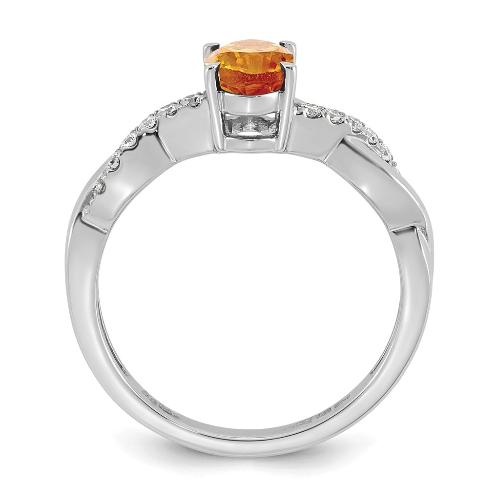 14K White Gold Oval Amethyst & Lab Grown Diamond VS/SI+ G+ February Birthstone Complete Ring – Elegant Jewelry Gift for Birthday, Anniversary, Engagement, Wedding