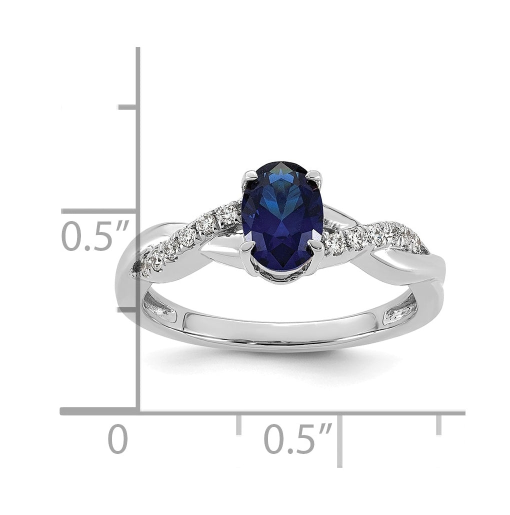14K White Gold Oval Amethyst & Lab Grown Diamond VS/SI+ G+ February Birthstone Complete Ring – Elegant Jewelry Gift for Birthday, Anniversary, Engagement, Wedding