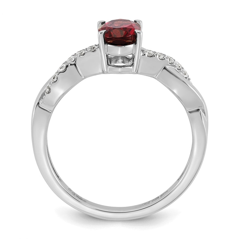 14K White Gold Oval Amethyst & Lab Grown Diamond VS/SI+ G+ February Birthstone Complete Ring – Elegant Jewelry Gift for Birthday, Anniversary, Engagement, Wedding